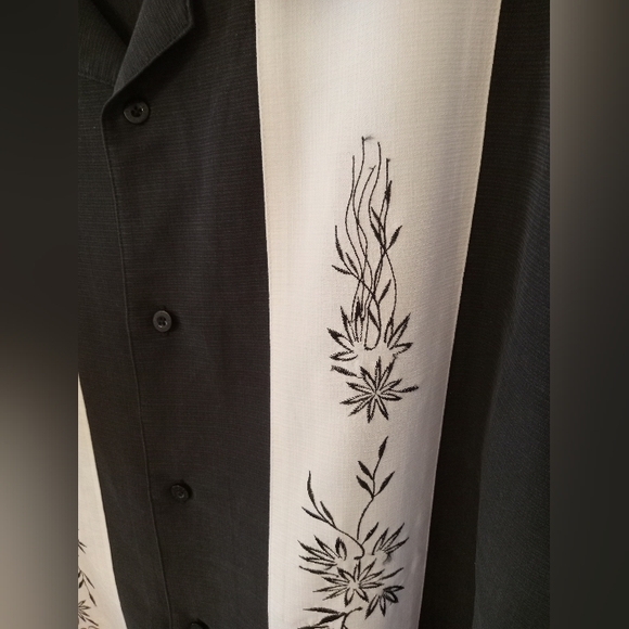 Authentic Cubavera men's shirt Size XL black & white - Picture 3 of 8